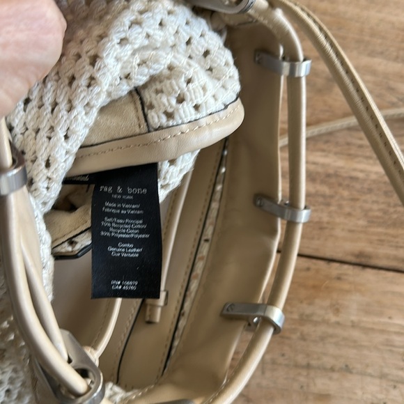 👜 Authentic Rag & Bone Dayton Crochet Bucket Bag – “Natural Net” - Picture 12 of 12